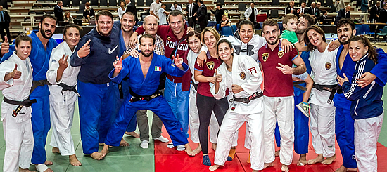 I team di judo delle Fiamme oro ai campionati italiani a squadre
