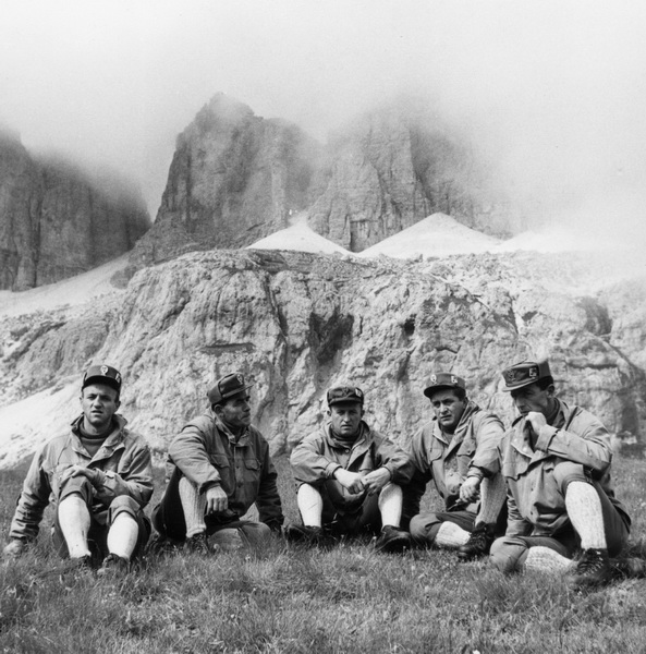I rocciatori della Polizia di Stato Romanin Defrancesch Franceschetti Vuerich Defrancesco Immagine storica