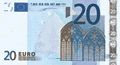 Fronte di una banconota da 20 euro