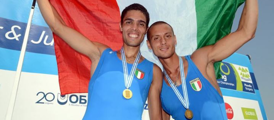 Armando Dell'Aquila e Luca De Maria delle Fiamme oro canottaggio