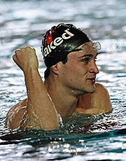 Il velocista delle Fiamme oro nuoto Marco Orsi