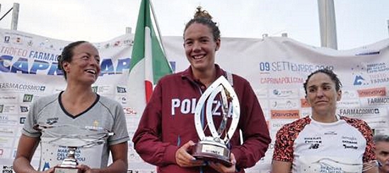 Barbara Pozzobon podio Capri-Napoli