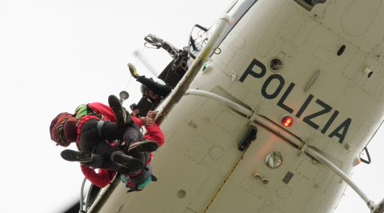 elicottero del reparto volo durante un soccorso