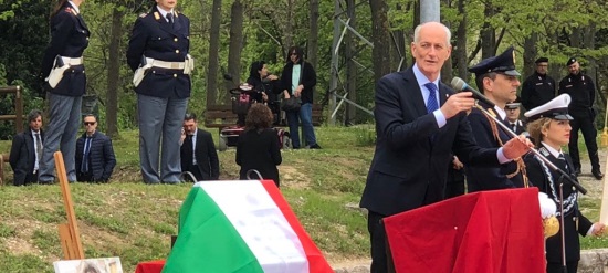 Il capo della Polizia Franco Gabrielli Inaugura un parco cittadino dedicato alla memoria del prefetto Manganelli