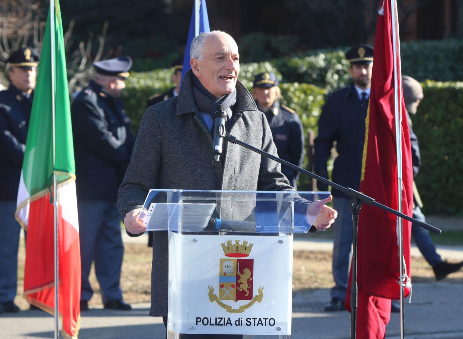 Le celebrazioni per l’intitolazione di un parco pubblico di Brescia al commissario Morello Alcamo