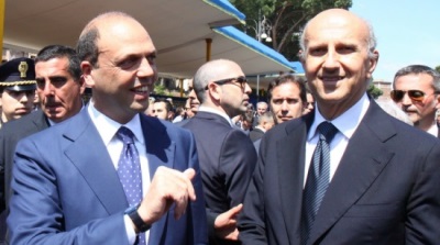 Il capo della Polizia Alessandro Pansa e Il ministro dell'Interno Angelino Alfano