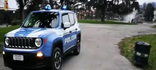 La Polizia al parco della Fortezza da Basso a Firenze