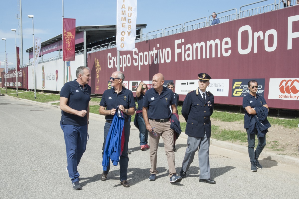 La prima partita di campionato delle Fiamme oro rugby per il campionato di eccellenza 2017-2018