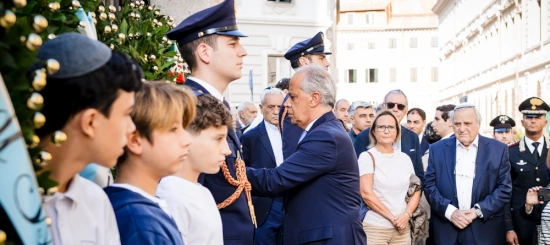 cerimonia presso la sinagoga di Roma