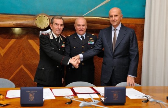 accordo con aeronautica capo polizia Pansa, comandante Carabinieri Gallitelli , capo dell?Aeronautica Preziosa