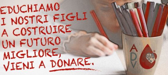 Slogan locandina ottobre donazioni sangue