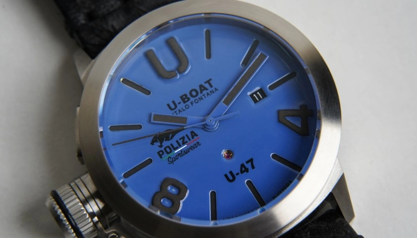 L'orologio U-Boat con il brand della Polizia di Stato