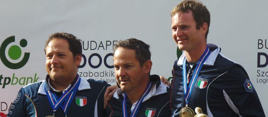 Mauro De Filippis sul podio dei campionati europei