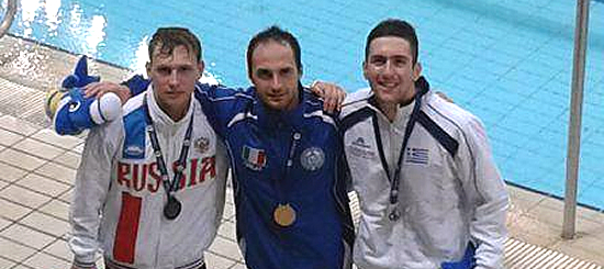 Stefano Figini medaglia d'oro ai mondiali di nuoto pinnato