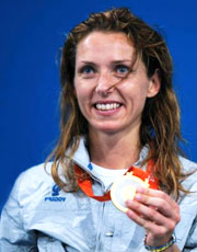 Valentina Vezzali vince la medaglia d'oro nel fioretto