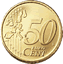 Fronte di una moneta da 50 centesimi di euro