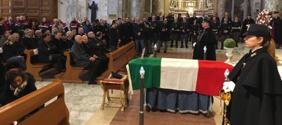 Il funerale di Fabio Baratella