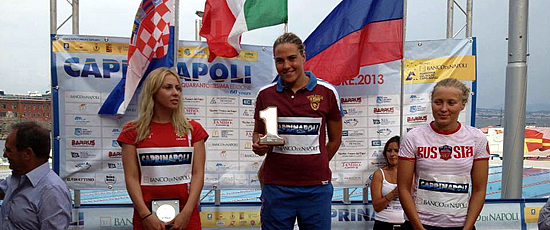 Martina Grimaldi sul podio della Capri-Napoli
