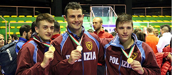 I campioni italiani di karate, specialità kata, Federico Aglietti, Alfredo Tocco e Simone Salsa