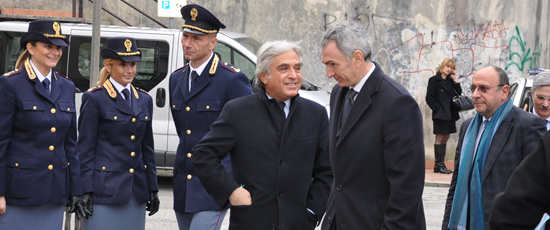 Il vice capo della Polizia Francesco Cirillo con il questore Giuseppe De Matteis