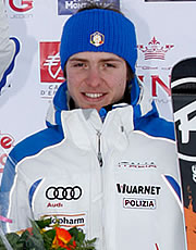 Mattia Casse, delle Fiamme oro Moena, sul podio mondiale