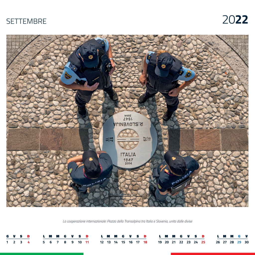 Il calendario della Polizia di Stato 2022 settembre