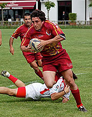 Andrea Pelliccione delle Fiamme oro rugby