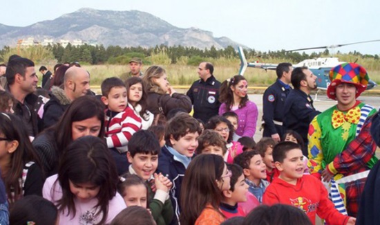 bambini in eliporto a Palermo