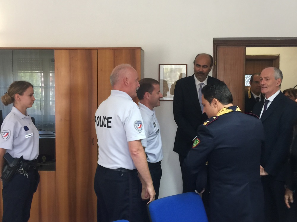Il capo della Polizia Franco Gabrielli incontra gli uomini della polizia francese
