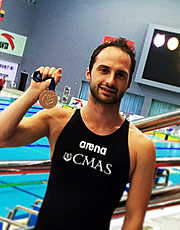 Stefano Figini oro ai mondiali di nuoto pinnato