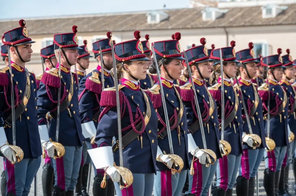 Il cambio della Guardia al Quirinale in occasione del 171° Anniversario della Fondazione della Polizia