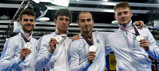 Francesco Ingargiola sul podio di Baku2015