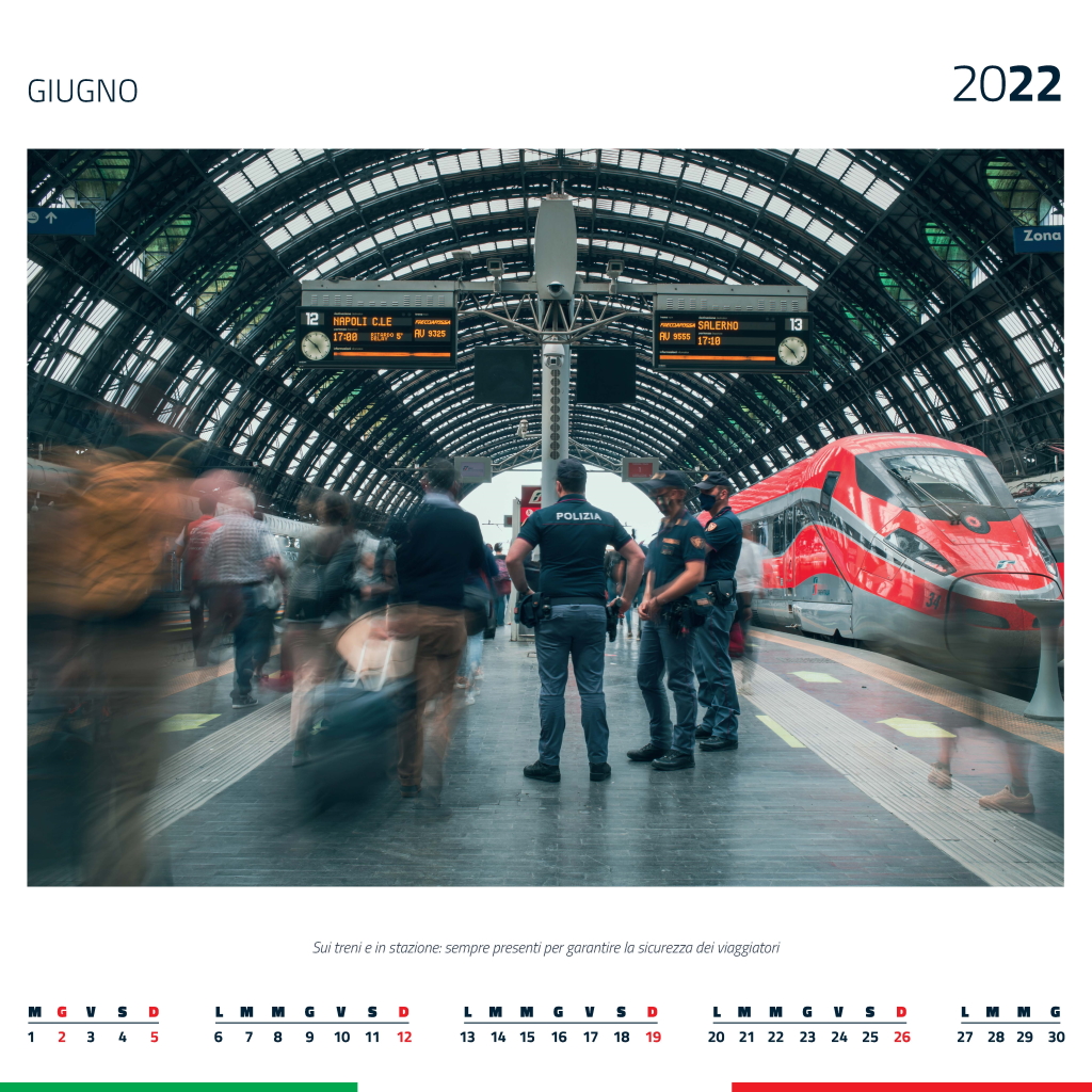 Il calendario della Polizia di Stato 2022 giugno