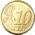 Fronte di una moneta da 10 centesimi di euro