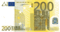 Fronte di una banconota da 200 euro
