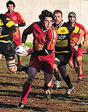 Andrea Pelliccione delle Fiamme oro rugby