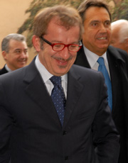 Il Ministro dell'Interno Roberto Maroni e il Capo della Polizia  Antonio Manganelli