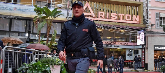 Polizia al Festival di Sanremo