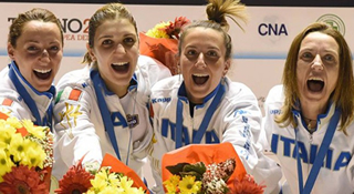 Il dream team di fioretto femminile sul podio della coppa del mondo