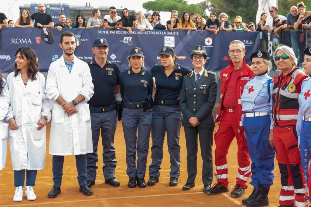La Polizia a Tennis & friends 2022